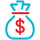 Bag of money icon