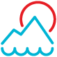 mountain and sun icon