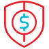 Shield with dollar sign icon