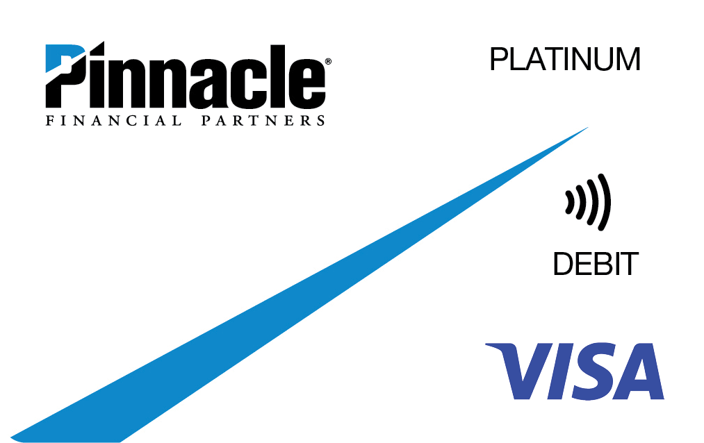 Image Visa Platinum Debit Card with Pinnacle logo.