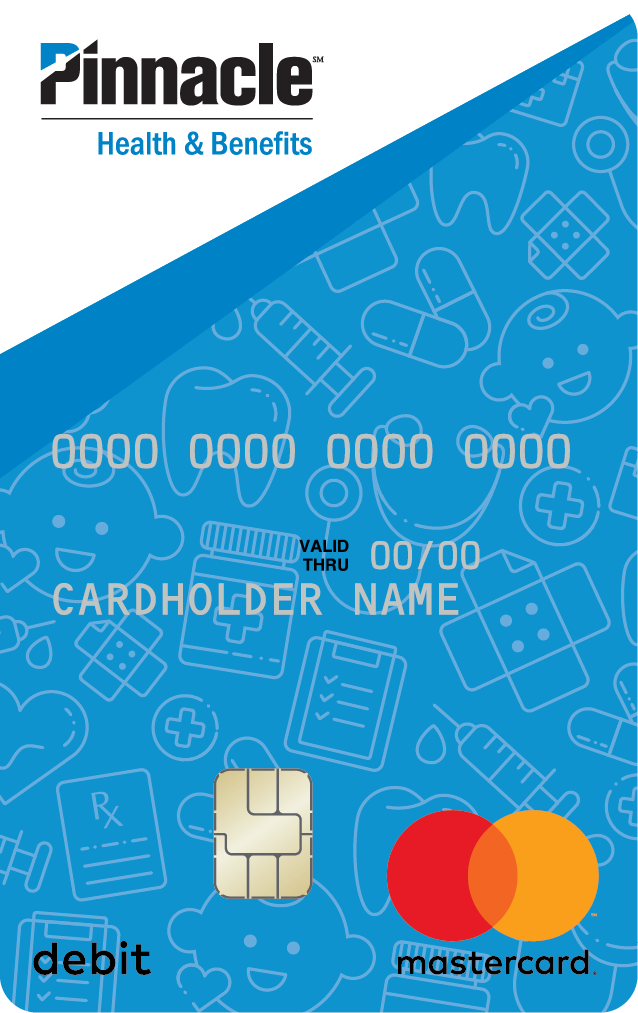 Image of new HSA Mastercard debit card with Pinnacle logo.